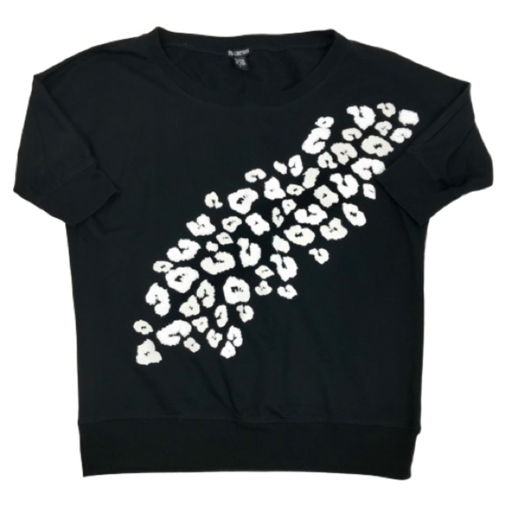 Miss Chievous Sequin Leopard Slouchy Sweatshirt L